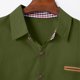 thumbnail image 5 of Blusa y camisa de manga corta con cuello vuelto para hombre, informal, a la moda, con botones, para negocios, de poliéster., 5 of 6