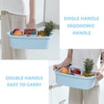 thumbnail image 3 of Large Cleaning Supplies Caddy Portable Shower Basket Supply Organizer with Handle Plastic Bucket Tool Storage for Bathroom, Bedroom, Kitchen, College Dorm, Garden, Blue, 3 of 7