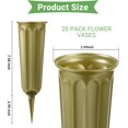 thumbnail image 6 of 20 Pack Cemetery Vases with Spikes,Plastic Vases for Flowers,Grave Decorations for Cemetery,Grave Flower Holder,Memorial Floral Vases(Black), 6 of 7