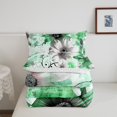 thumbnail image 5 of Chic Floral Full Size Comforter Set Women Daisy Flower Bedding Set, Green Ombre Down Comforter Gradient Oil Painting Bed Set, Vintage Watercolor Quilted Duvet, 5 of 6