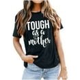 thumbnail image 3 of Fiudx Liquidación de Ofertas Flash Tops con Estampado de Moda para Mujer, Blusa de Manga Corta, Camisetas Divertidas con Cuello Redondo, 3 of 3