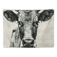 thumbnail image 5 of Orinice Cow Long Horn Black and White Tapestry Wall Hanging Unique Style Graphic Tapestries Home Wall Decor Art for Living Room Bedroom Apartment Farmhouse Dorm 40x60inch, 5 of 6