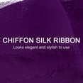 thumbnail image 4 of Unique Bargains 3 Rolls 1.5'x7Yd Chiffon Ribbon Handmade Fringe Chiffon Silk Ribbon Dark Purple, 4 of 5