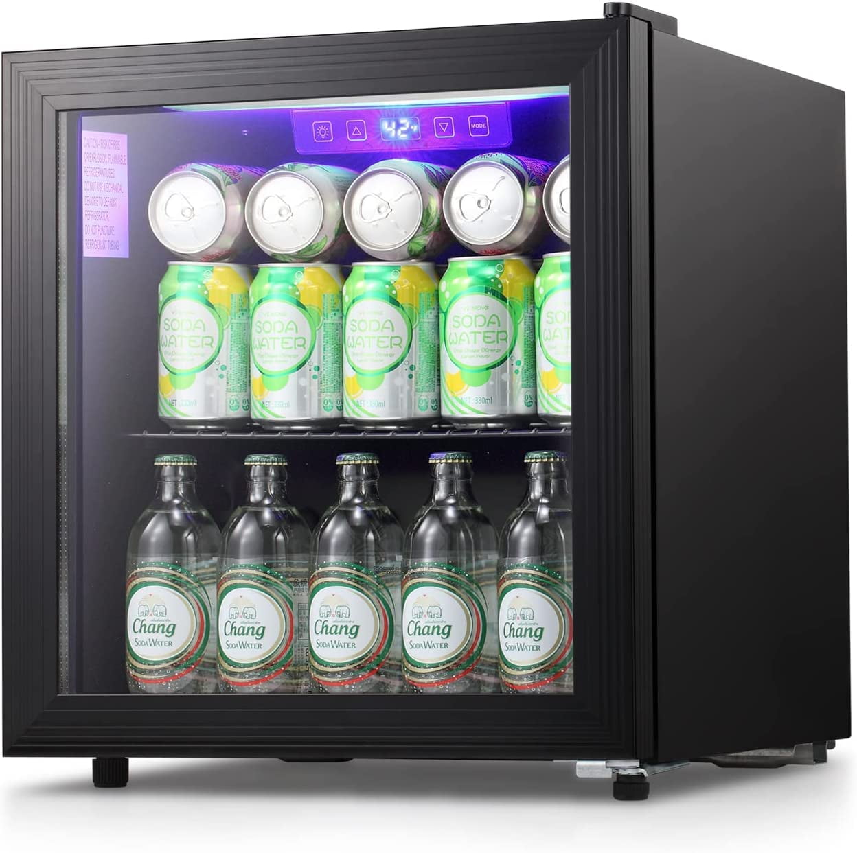 KISSAIR 1.7Cu.ft Beverage Refrigerator Cooler - Mini Fridge Soda or ...