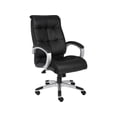 thumbnail image 3 of Lorell Executive Chair Black Leather Seat - 5-star Base - Black - 20" Seat Width x 20" Seat Depth - 27" Width x 32" Depth x 44.5" Height - 1 Each, 3 of 10