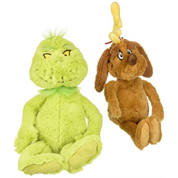 18 Grinch and 18 Max with Antler Aurora World Plush Bundle of 2