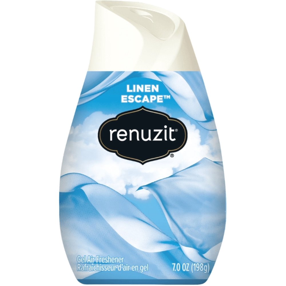 6 Pack Renuzit, Linen Escape Gel Air Freshener 7 oz