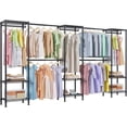 thumbnail image 2 of Heavy Duty Garment Rack  Clothing Rack for Hanging Clothes  Extra Large Closet  Freestanding Wardrobe Closet Organizer and Storage with Hanger Rods  Extendable from to ft, 2 of 4