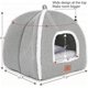 thumbnail image 2 of Cama para gatos WINDRACING, casita cueva plegable con cojines lavables, 2 of 5