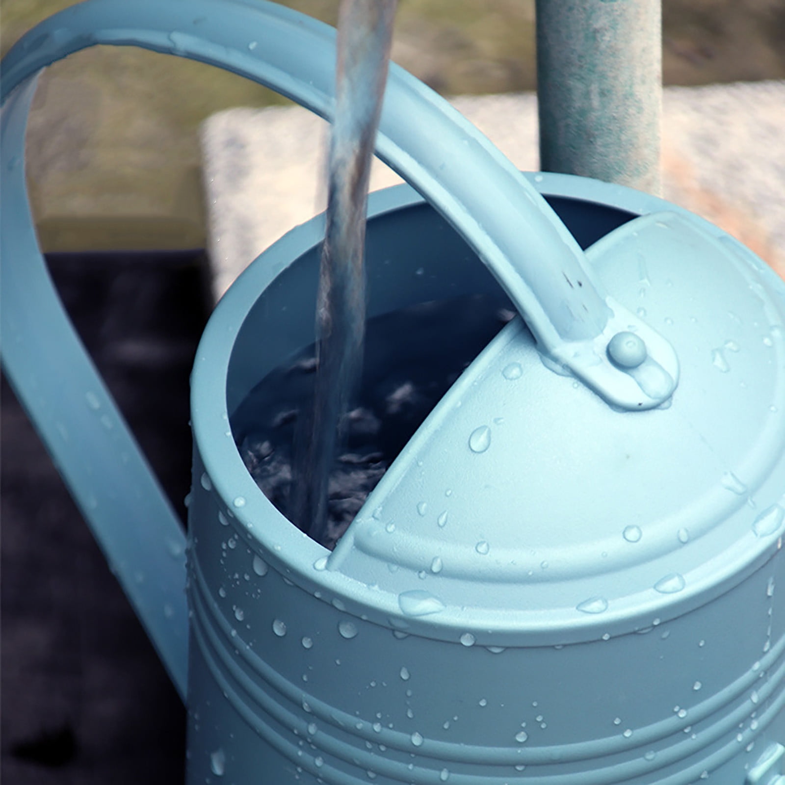 Watering Can for Indoor Outdoor Plants,1/2 Gallon Modern Small Watering Cans with Removable Nozzle,Long Spout Watering Can for Indoor Bonsai Garden Flowers-1.8 L/60 OZ (Blue)