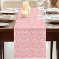 thumbnail image 3 of Table Runners 108 Inches Long Dress Scarves, Spring Flowers Farmhouse Coffee/Dining/Kitchen Table Runner for Living Room, Country Retro Floral Botanical Pink 13x108 Inch, 3 of 9