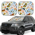thumbnail image 6 of Kdxio Insects And Flowers Print 2-Piece Sun Shade Front Windshield - Foldable Car Front Window Sunshades For Most Sedans Suv Truck, 6 of 6
