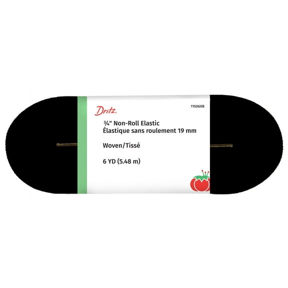 Dritz 3/4" Sewing & Crafting Non-Roll Elastic Value Pack Black 6 Yards