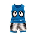 thumbnail image 2 of Baby Kids Boys Girls Sleeveless Patterns Vest Tank+Striped Shorts Set Boys Toddler Independence Day Boys Baby Boys and Girls' Summer, 2 of 4