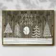thumbnail image 3 of Wooded White Christmas Collection A - Framed Gallery Wrapped Holiday Canvas - 27 x 41 - Gold Frame, 3 of 9