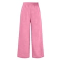 thumbnail image 6 of JUSLIO Women Pants Ice Silk with Pockets Fashion Casual Comfort Waist Elastic Waist Straight Pants, 6 of 8