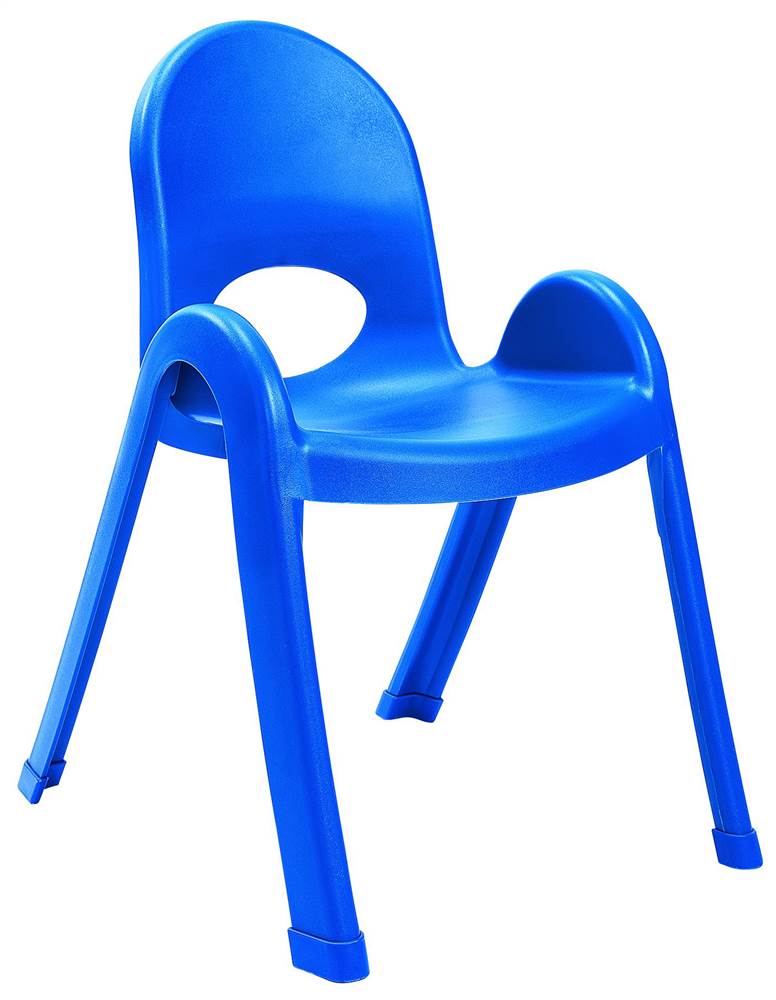 Children's Factory Value Stack 13" Child Chair 4 Pack Royal Blue