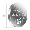 thumbnail image 5 of CIYISON CR2016 3.0Volt Longlasting Coin Cell Batteries 3V 75mAh, 6PCS, 5 of 8