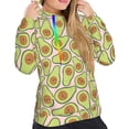 thumbnail image 5 of Yiaed Cute Avocado Print Womens Casual Hoodies Crew Neck Long Sleeve Sweatshirts With Pocket Pullover Tops Women's Hooded Sweatshirt-XX-Large, 5 of 5