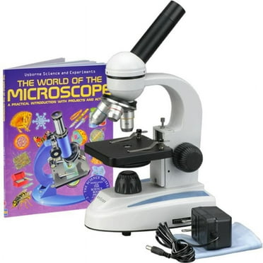 AmScope  40x-1000x Student Compound Microscope with Book