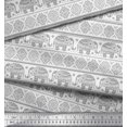 thumbnail image 2 of Soimoi Rayon Fabric Aztec & Tribal Elephant Ethnic Printed Fabric 1 Yard 42 Inch Wide, 2 of 3
