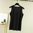 thumbnail image 4 of Nmnitkp Women's Pajamas,Women's Tops Ice Silk Round Neck Solid Color Inner Top Loose Sleeveless Top Short Sleeve Pajamas, 4 of 7