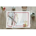 thumbnail image 2 of Vargottam Placemats- Placemat For Dining Table, Set Of 4- Printed & Reversible CottonNapkin-IndoorPlacematsFor Home & Kitchen Dining Table- Red Bird (Red & White), 2 of 5