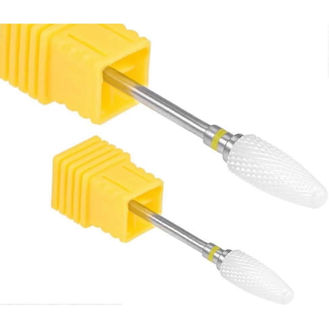 brocas de cerámica para uñas de 3/32 pulgadas (grano extrafino) para quitar cutículas con gel