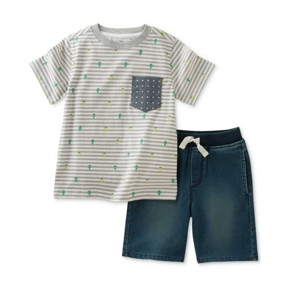 Kids Headquarters Baby Boys 2-Pc. Cotton Cactus-Print T-Shirt & Shorts Sets, Assorted, 12 Months