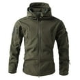 thumbnail image 2 of Nestiefly Men's Camouflage Jacket Full-Zip Waterproof Softshell Fleece Lined Winter Coats Hooded Military Windbreaker Jackets with Pocket 2026 Army Green M, 2 of 4