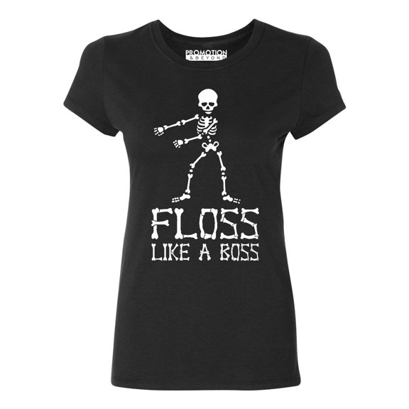 Floss Like A Boss Funny Dance Halloween Women's T-shirt, 2XL, Black