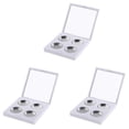 thumbnail image 1 of Estuche de maquillaje vacío Baoblaze 3x blanco Cuadrado 4 Ranuras 26 Mm de diámetro, 1 of 8