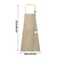 thumbnail image 2 of Delantal de algodón de lino con bolsillo - bata sin mangas de PVC para cocina, trabajo y barbacoa, atadura ajustable en la espalda, 72x65cm (2 packs), 2 of 2