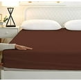 thumbnail image 2 of BEDDING BEGS Hotel Luxury 1 Piece Fitted Sheet Only-100% Egyptian Cotton, 1000 TC, 16" Deep Pocket-Chocolate Solid, Cal-King Size, 2 of 6