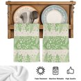 thumbnail image 5 of Beige Green Botanical Kitchen Towels Set of 4, Farmhouse Pastoral Leaves Burlap Absorbent Dish Towels for Kitchen, Microfiber Hand Towel, Quick Drying Tea Towel for Cleaning Decorative Dishcloths, 5 of 7