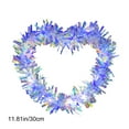 thumbnail image 3 of JWshufel Valentine Garland Heart Shaped Illuminated Floral Hanging Decoration with LED Lights for Wedding Engagement Anniversary Party Mantel Stair Railing Table Display 11.8x11.8in, 3 of 6
