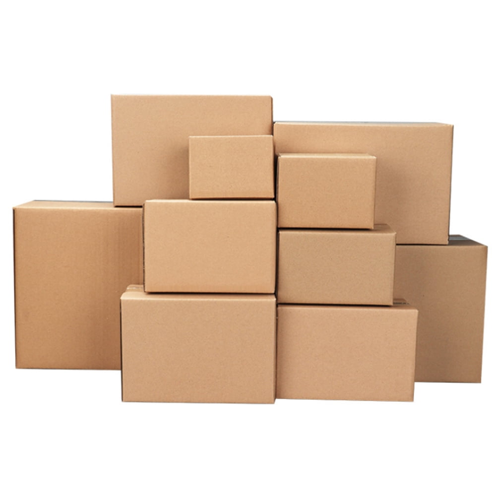 100 Corrugated Paper Boxes, Yellow (8x6x4in/20.3*15.2*10cm)