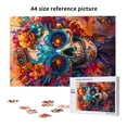 thumbnail image 6 of Naloa Colorful Floral Skull A Custom Puzzles Personalized Puzzle 1000 Pieces from Photo Custom Jigsaw Puzzle for Wedding, Graduation, (29.5×19.7in, Vertical), 6 of 9