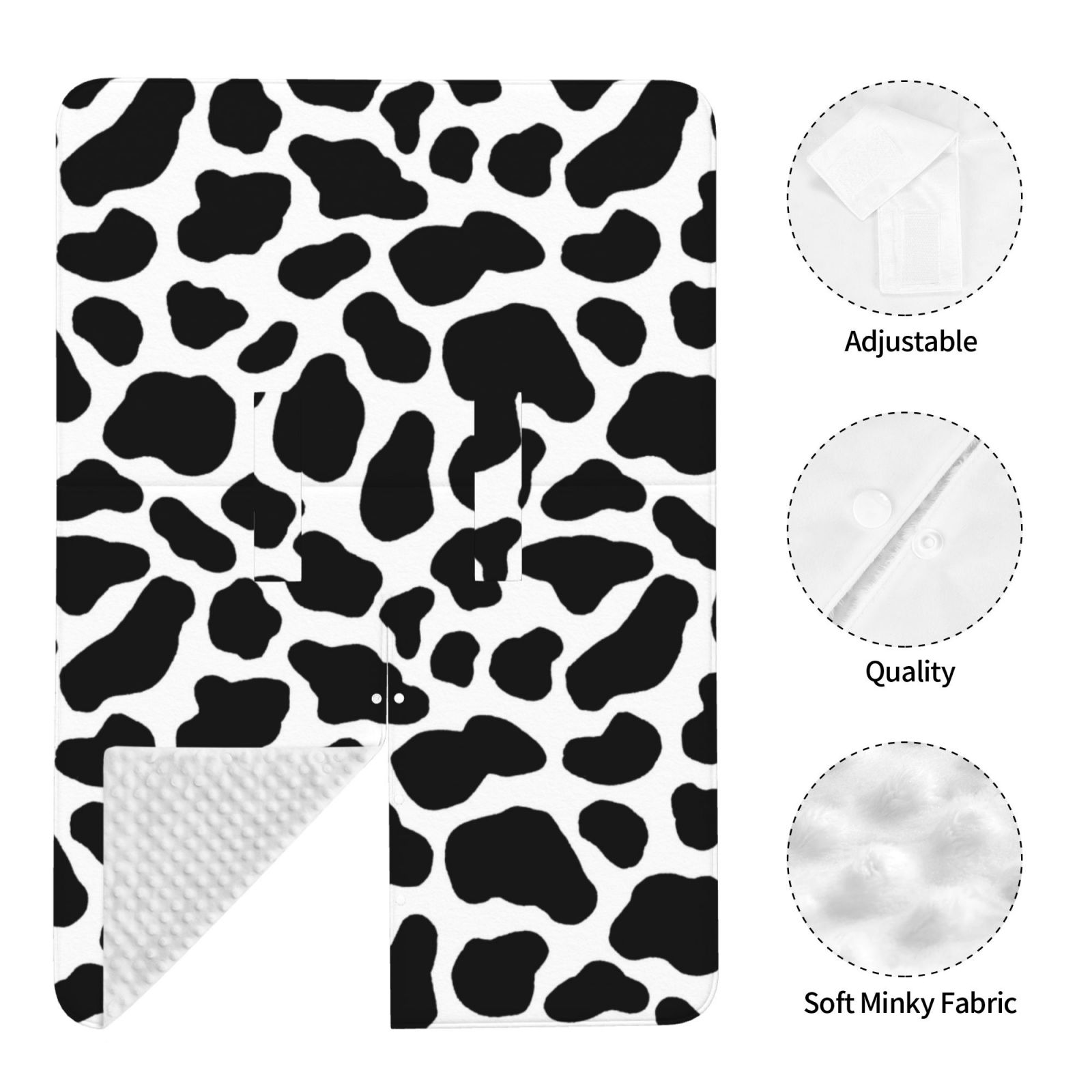 Car Seat Cover Baby - Cow black white print cute Breathable Infant Car Seat Cover for Baby Carseat, Lightweight Comfort Baby Essentials Must Haves Newborn Stuff for Girl Boy