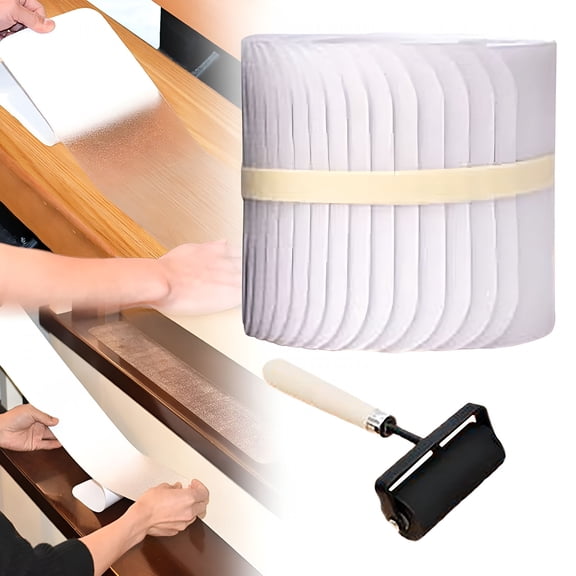 LAMIRO 15 Pack Stair Treads Non-slip,Clear Stair Carpet Strips,Stair Runners for Dogs,Kids,and Elderly,Stair Covers for Wood Stairs,Carpet Treads,Waterproof Grip Tape,24" x 3.9"