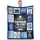 thumbnail image 1 of LHSHID Bonus Dad Fathers Day Blanket Gifts from Kids Step Dad Gifts from Daughter Son Step Dad Birthday Gifts Fathers Day Blanket for step dad Stepped up Dad Gifts Ideas Men Throw Blanket 60x80in, 1 of 6
