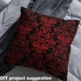 thumbnail image 3 of Erosebridal Adult Damask Upholstery Fabric Bohemian Decor Decorative Fabric Gothic Retro Red Floral Fabric By The Yard Antique Victorian Baroque Fabric By The Yard For Quilting Sewing,3 Yards, 3 of 5