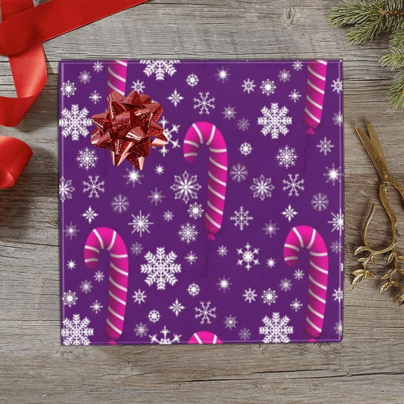 Christmas Wrapping Paper | Premium Holiday Gift Wrap | Balloon Canes 58" x 23" (1–5 Rolls) - 1 Roll