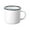 White, variant on Camping Mug,Vintage Enamel Camping Mug with Non-Slip Handle,Portable Heat Resistant Coffee Tea Cup,Outdoor Drinking Cups for Picnic Travel, Rust-Proof Enamelware, Dishwasher Safe(Red,3.1x3.1x3.1")