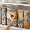 thumbnail image 3 of 450/900/1350/1800ML Clear Food Storage Jar Large Capacity Refrigerator Multi-functional Dry Goods Fruit Snacks Airtight Sealing Storage Container Kitchen Supplies L, 3 of 13