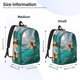 thumbnail image 2 of Easygdp Underwater Swimming Duck Mochila de Lona Resistente para Laptop, Compatible con Laptops de 15 a 17 pulgadas, Ideal para Escuela, Trabajo y Viajes-Small, 2 of 5
