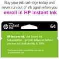 thumbnail image 2 of Original HP 64 Black/Tri-color Ink Cartridges (2-pack) | Works with HP ENVY Inspire 7950e; ENVY Photo 6200, 7100, 7800; Tango Series | Eligible for Instant Ink | X4D92AN, 2 of 7