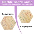thumbnail image 7 of Original Marble Game Wahoo Board Game Double Sided Painted Wooden Fast Track Board Game for 6 and 4 Players 6 Colors 24 Marbles 6 Dice for Family Friends, 7 of 7