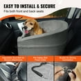 thumbnail image 4 of Asiento de coche para perros VEVOR, asiento elevador impermeable para perros para coche con bolsillo de almacenamiento, correa de seguridad con clip y relleno de esponja, 4 of 9