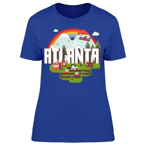 Atlanta Colorful City T-Shirt Women -Image by Shutterstock, Female x-Large